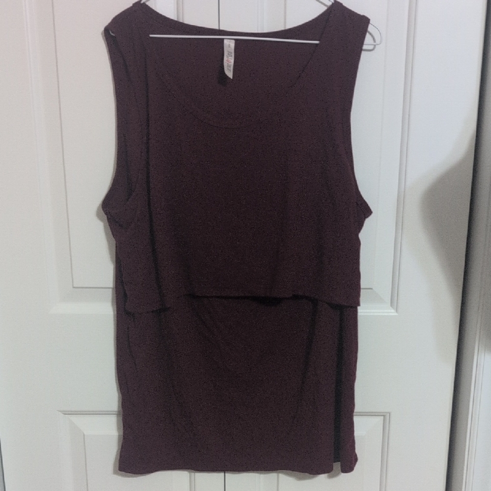 Latched Mama Red Sleeveless Tank Top